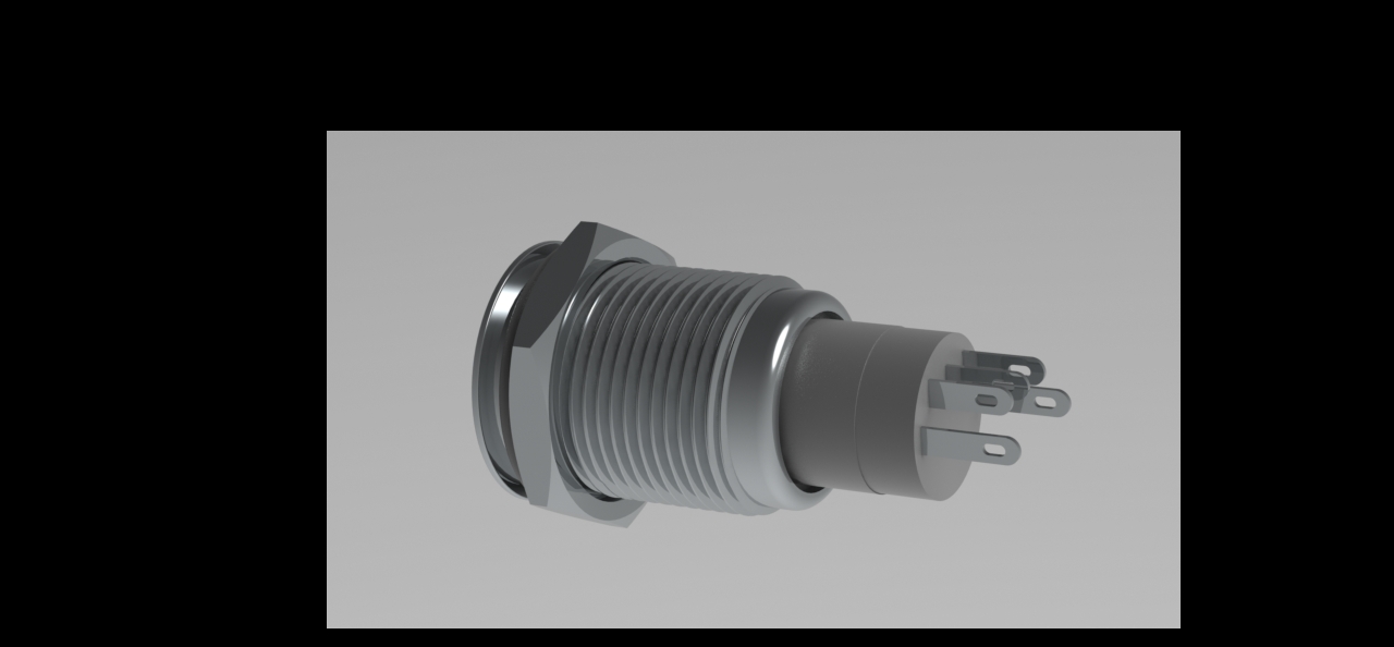 金属带锁16mm LED照明电源按钮开关